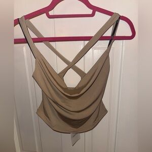 Forever 21 walnut Strappy crop top